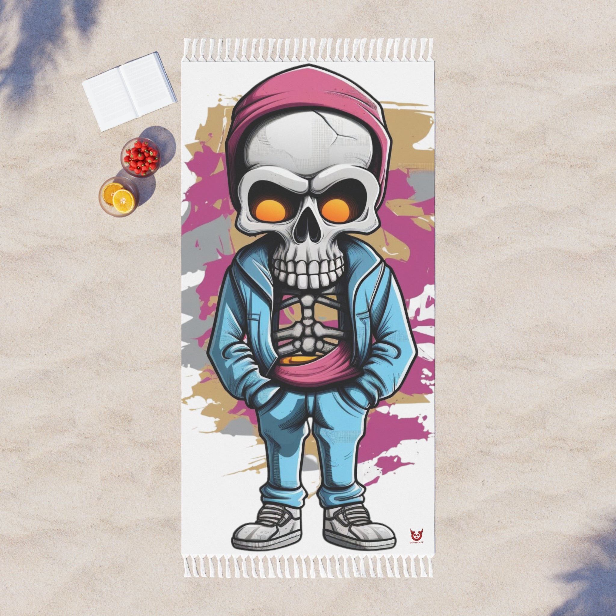 Mystical Skull Boy Beach Cloth