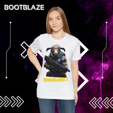 Borderlambs Game Style T-Shirt - Baa Baa Badass!